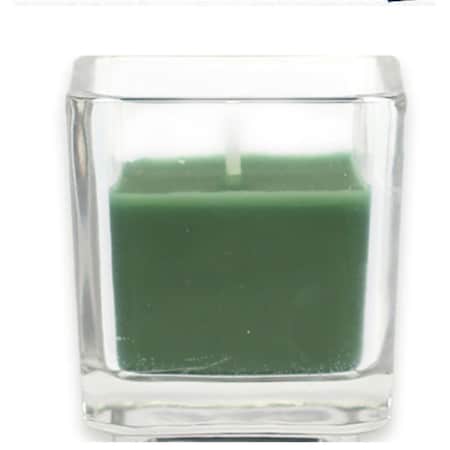 Zest Candle Hunter Green Square Glass Votive Candles, 12PK CVZ-040